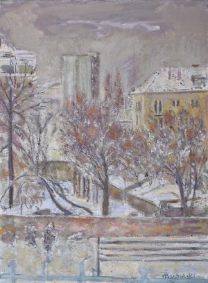 Czesław RZEPIŃSKI (1905-1995), Zimowy widok miejski