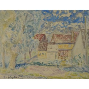Emil KRCHA (1894-1972), Landschaft mit Häusern