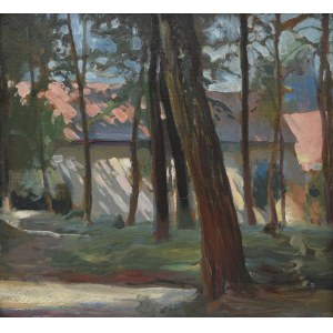 Wilhelm WACHTEL (1875-1942), Pejzaż z chatą, 1914