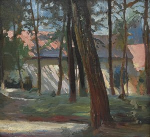 Wilhelm WACHTEL (1875-1942), Pejzaż z chatą, 1914