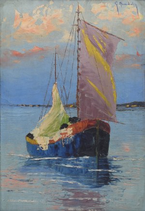 Grzegorz MENDOLY (1898-1966), Łódź w zatoce
