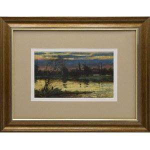 Wawrzyniec CHOREMBALSKI (1888-1965), Západ slnka nad riekou, 1925