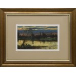 Wawrzyniec CHOREMBALSKI (1888-1965), Zachód słońca nad rzeką, 1925