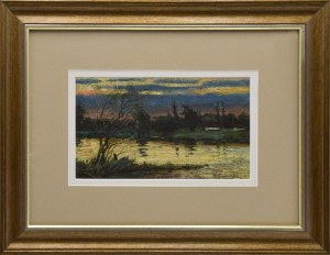 Wawrzyniec CHOREMBALSKI (1888-1965), Zachód słońca nad rzeką, 1925