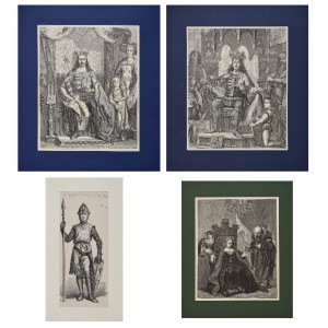 Jan MATEJKO (1838-1893), Set of 4 woodcuts
