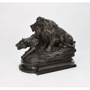 GYÖRGY II VASTAGH (1868-1946), Paire de lions