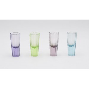 Set of four art déco glasses