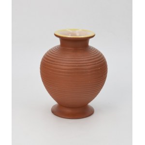 Rosenthal AG, Bahnhof Ceramics Division - Selb, Bronze vase in relief circles