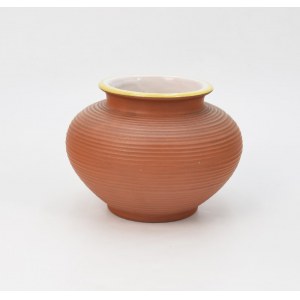 Rosenthal AG, Bahnhof Ceramics Division - Selb, Bronze vase in relief circles