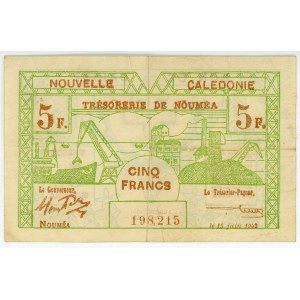 New Caledonia 5 Francs 1943