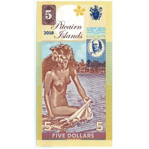 Pitcairn 5 Dollars 2018 Essay Note