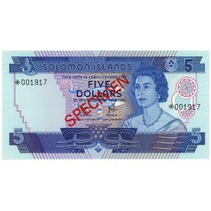 Solomon Islands 5 Dollars 1977 (ND) Specimen