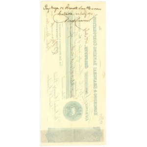 British India Hongkong & Shanghai Banking Corporation Bill of Exchange for £2000 Calcutta 1873