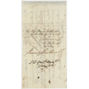 India J.W. Walker Calcutta Bill of Exchange for £134.1.3 1844