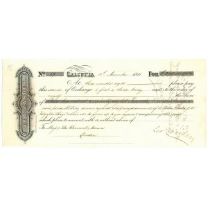 India Calcutta Leo Zandel Bill of Exchange for £290.11.9 1881