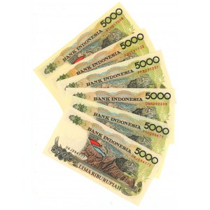 Indonesia 6 x 5000 Rupiah 1992 - 2001