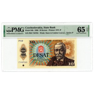 Czechoslovakia 10 Korun 1986 PMG 65 EPQ Gem UNC