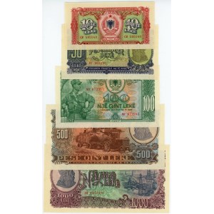 Albania 10 - 50 - 100 - 500 - 1000 Leke 1957
