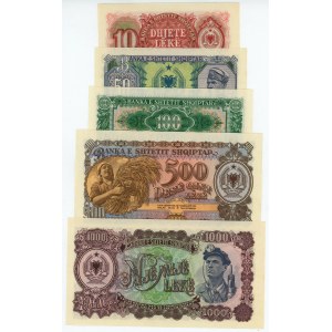 Albania 10 - 50 - 100 - 500 - 1000 Leke 1957