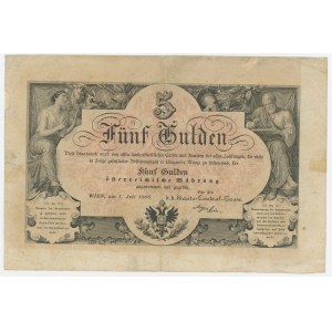 Austria 5 Gulden 1866