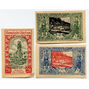 Austria Obertrum 10 - 20 - 50 Heller 1920 Full Set