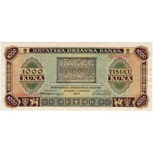 Croatia 1000 Kuna 1943