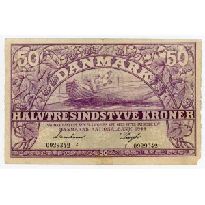 Denmark 50 Kroner 1944