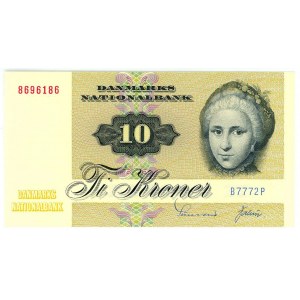 Denmark 10 Kroner 1977