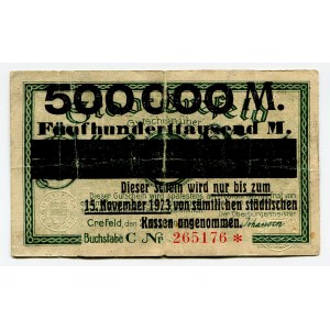 Germany - Weimar Republic Krefeld 500000 Mark 1918