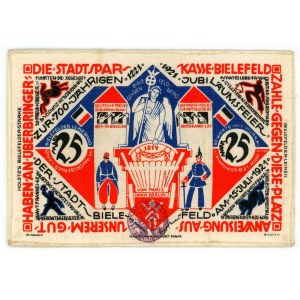 Germany - Weimar Republic Bielefeld 25 Mark 1921 Stoffgeld