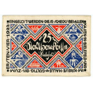 Germany - Weimar Republic Bielefeld 25 Mark 1921 Stoffgeld