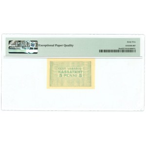 Estonia 5 Penni 1919 (ND) PMG 65 EPQ Gem UNC