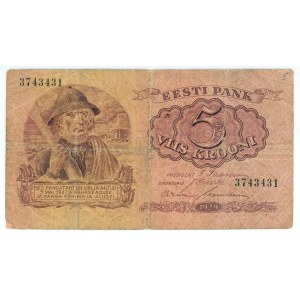 Estonia 5 Krooni 1929