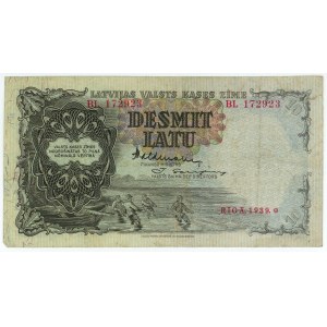 Latvia 10 Latu 1939