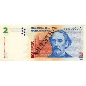 Argentina 2 Pesos 1997 - 2000 (ND) Specimen