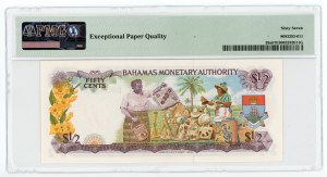 Bahamas 1/2 Dollars 1968 PMG 67 EPQ Superb Gem UNC
