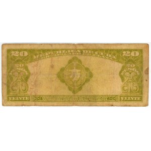 Cuba 20 Pesos 1948 Silver Certificate