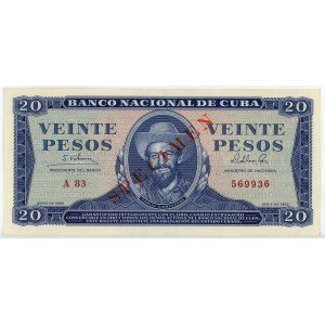 Cuba 20 Peso 1965 Specimen