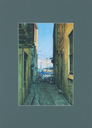 Andrzej Sadowski, Kreta - Rethimnon - Widok na port i latarnię morską, 1998/1999
