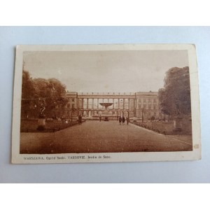 POSTCARD WARSAW SASKI GARDEN PRE-WAR 1934