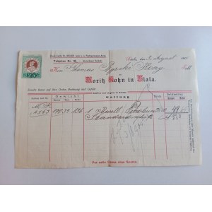 RACHUNEK BIAŁA MORITZ KOHN PRZEDWOJENNY 1905 R