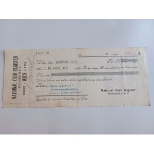 WEKSEL WIEN WIEDEŃ BUDAPESZT KOZY BYRSKINATIONAL CASH REGISTER PRZEDWOJENNY 1914 R