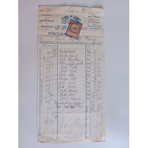 RACHUNEK BIELSKO BIELITZ SIEGMANN KOZY PRZEDWOJENNY 1911 R ZNACZEK