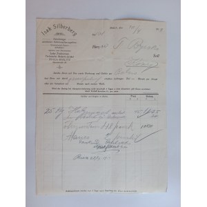 RACHUNEK BIAŁA ISAK SILBERBERG KRAKÓW KOZY BYRSKI PRZEDWOJENNY 1913 R