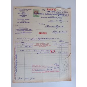 RACHUNEK WIEN WIEDEŃ GALIZIEN HELIOS BYRSKI KOZY PRZEDWOJENNY 1914 R