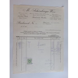 RACHUNEK BIAŁA SCHONBERGA WWA BYRSKI KOZY PRZEDWOJENNY 1931 R, ZNACZEK