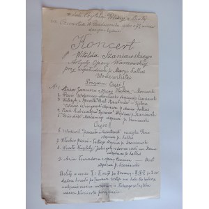 OGŁOSZENIE BIAŁA KONCERT SZANIAWSKI PRZEDWOJENNE 1906 R