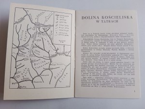KAZIMIERZ SAYSSE-TOBICZYK, BROCHURE TATRY DOLINA KOŚCIELISKA, MAP