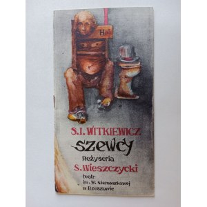 PROGRAM TEATRALNY WITKIEWICZ SZEWCY, WIESZCZYCKI, RZESZÓW TEATR IM SIEMASZKOWEJ