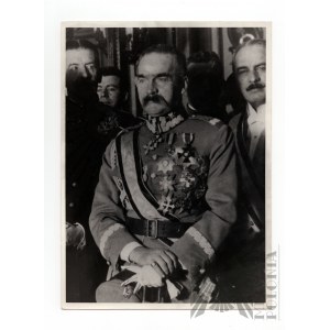 II RP Zdjęcie Józef Piłsudski Podczas Składania Życzeń Noworocznych Prezydentowi Ignacemu Mościckiemu